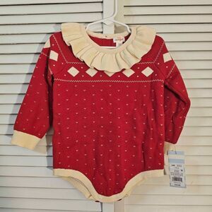 Cat and Jack Holiday sweaters romper 24M